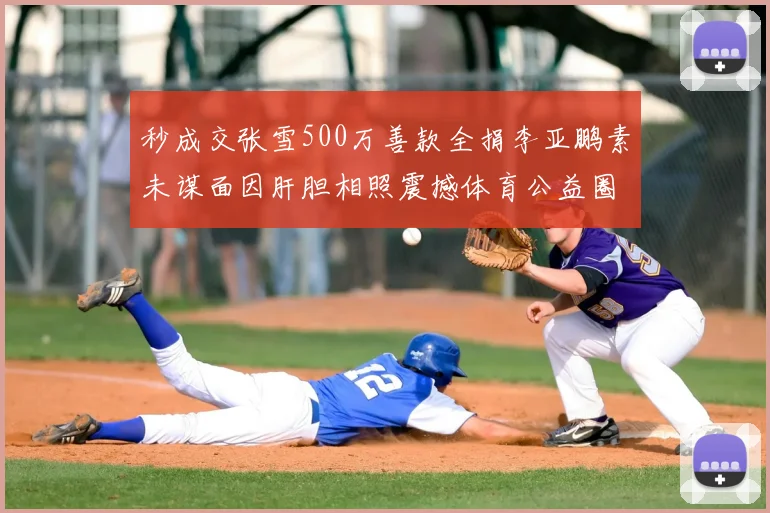 秒成交张雪500万善款全捐李亚鹏素未谋面因肝胆相照震撼体育公益圈